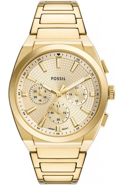 Fossil Ceas de modă pentru bărbați FS6119, auriu.