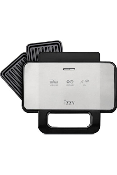 izzy IZ-2036 Σαντουιτσιέρα Γκριλ με Αποσπώμενες Πλάκες 1000W Ανοξείδωτο Κωδικ...