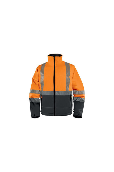 Delta Plus Geacă de avertizare Softshell din poliester Stretch, cl.2, culoare...
