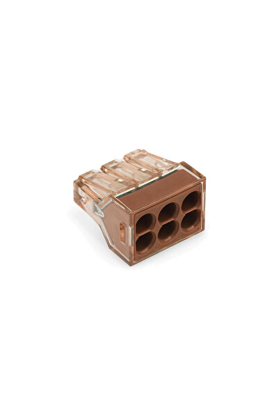 WAGO Conector cu eliberare rapidă 6x 1,5-4mm2 maro transparent 773-606/50buc. /