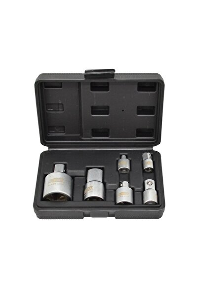 AwTools Set de reductoare de impact 6 piese. CRV BLACK LINE