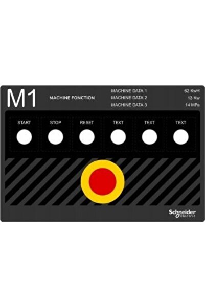SCHNEIDER Harmony XB5 Legend Placă 300 X 200 Șablon 1 ZBYLEG302001
