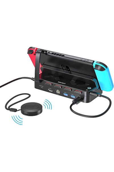 Unitek Stație de andocare pentru Nintendo Switch, PD 100W, HDMI 4K, RJ-45, ci...