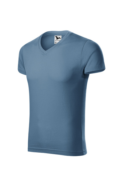 Malfini Tricou din bumbac cu decolteu în V, croială slim.