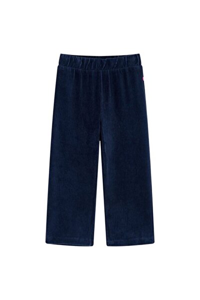 vidaxl Pantaloni de catifea pentru copii, bleumarin, 116