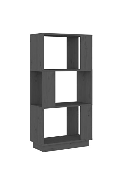 vidaxl Bibliotecă/Separator cameră, gri, 51x25x101 cm lemn masiv pin