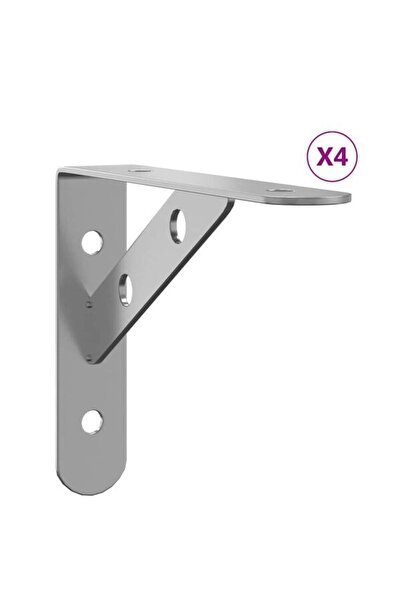 vidaxl Suporturi pentru rafturi, 4 buc., 15 x 2.5 x 11.5 cm, oțel inoxidabil ...