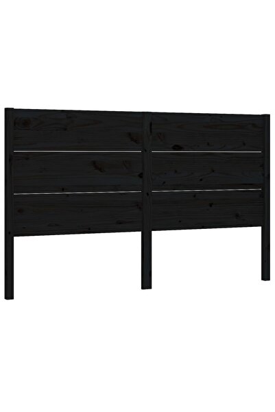 vidaxl Tăblie de pat, negru, 126x4x100 cm, lemn masiv de pin