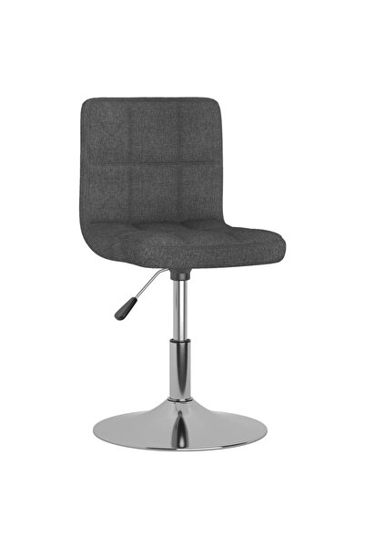 vidaxl Scaun de bucătărie pivotant, gri închis, textil