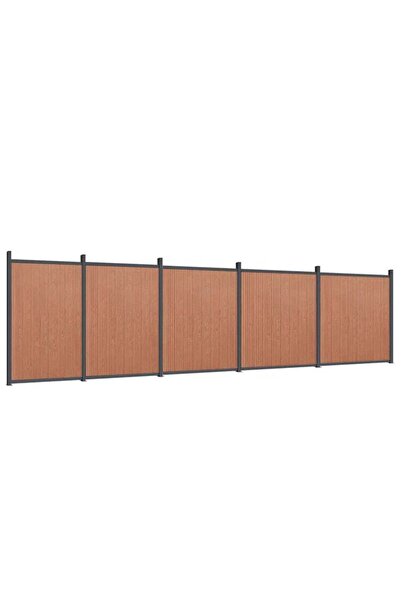 vidaxl Panouri de gard, maro, 872 x 186 cm, WPC