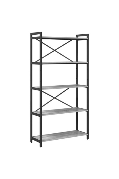 vidaxl Raft pentru cărți sonoma gri 80 x 30 x 155 cm Lemn compozit