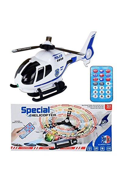 ZITA TOYS Λευκό Ελικόπτερο με Πολλαπλές Λειτουργίες και Τηλεχειριστήριο Υπερύ...