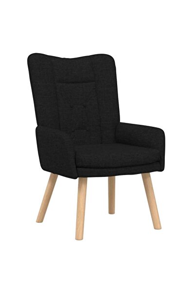 vidaxl fotoliu Negru 63 x 67 x 94 cm Țesătură și placaj