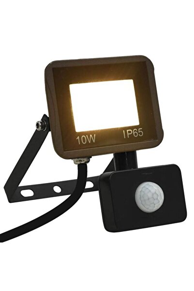 vidaxl Proiector LED cu senzor, 10 W, Alb cald