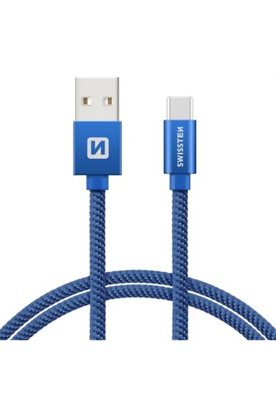 SWISSTEN Καλώδιο USB/USB-C 1,2μ Μπλε (71521208)