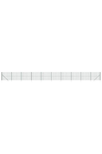 vidaxl Gard din plasă de sârmă cu țăruși de fixare, verde, 1,8 x 25 m