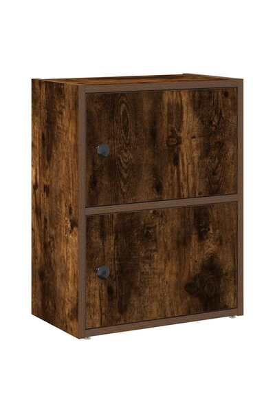 vidaxl Bibliotecă, stejar fumuriu, 40x24x52 cm, lemn prelucrat