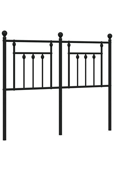 vidaxl Tăblie de pat de schimb metalică, negru, 120 cm