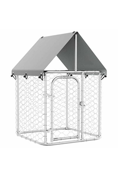 vidaxl Cușcă de exterior pentru câini cu acoperiș, 100 x 100 x 150 cm
