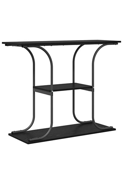 vidaxl Masă de consolă Stejar Negru 101 x 35 x 80,5 cm Lemn compozit
