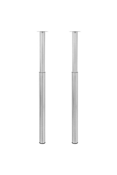 vidaxl Picioare telescopice pentru masă, 2 bucăți, Oțel inoxidabil, 710 mm-11...