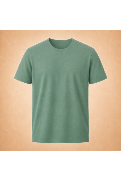 WAKHA Green Color Basic T-Shirt