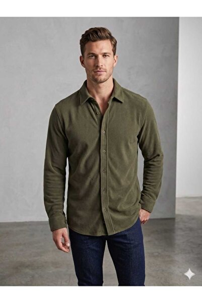 CALEMORE Men's Regular Fit Long Sleeve White Shirt
