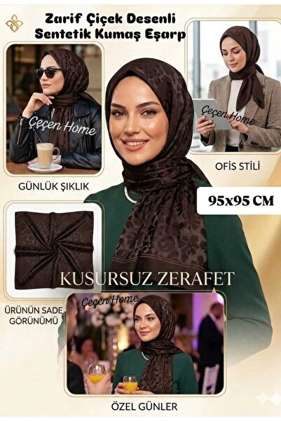 ÇEÇEN HOME (1 Piece) Elegant Floral Pattern Scarf,Breathable Synthetic Fabric...