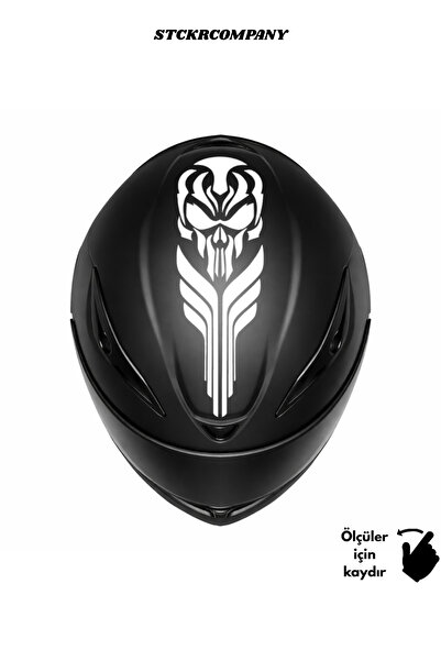 STCKRCO Kuru Kafa Kask Stickerı - Motor Kaskı Üst Stickerı - Kask Dekoru Vini...
