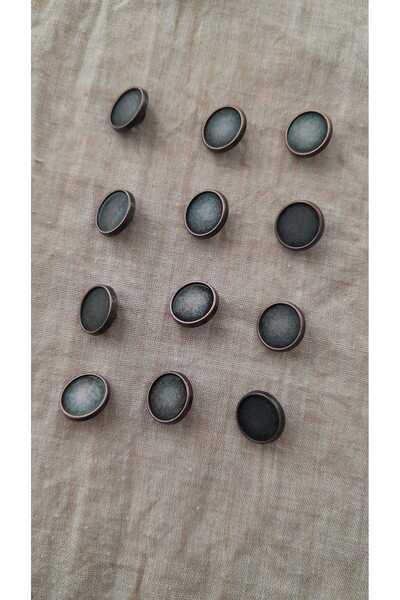 ILCARE Copper Antique Metal Button 9 mm 12 Pieces