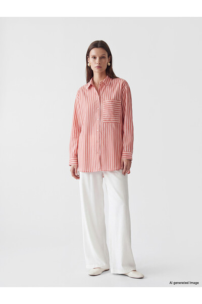 LC Waikiki Striped Oversize Women's Shirt Tunic