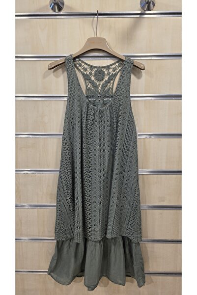 Park Moda Short Dress with Lace for Italian Standard Sizes 36 - 38 - 40
