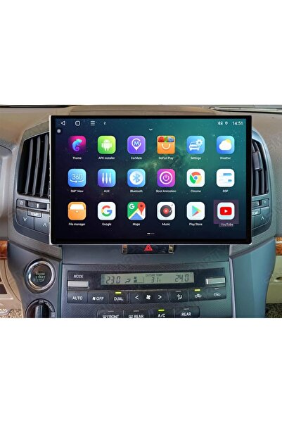 Carplayer شاشة أندرويد لسيارة لاند كروزر جي إكس آر مقاس 13 بوصة موديل 2008-20...