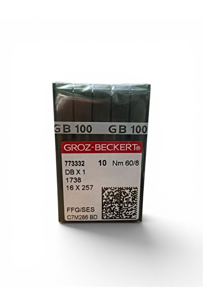 Beckert Düz Dikiş Makinesi İğnesi DBX1 SAN10 8/60 100 Adet