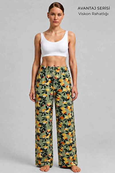 Aytuğ&Mısırlı Egyptian Women's Viscose Bottom Pajamas Green