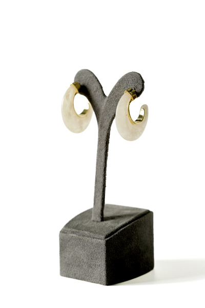 JEWELRY Sedefli Yarım Halka Yaz Küpesi