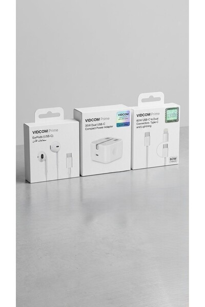 LUXURY Pack of 3 Type-C Wall Chargers and Cable of Your Choice Type-C Lightni...