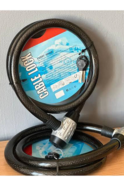 RS2 MOTOSİKLET KİLİDİ 25MM KALINLIK 150CM UZUNLUK HALAT MAVİ IŞIKLI ( karışık...