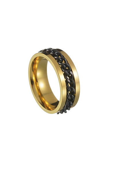 Black Season Rotatable Relaxation Ring Stainless Steel Adjustable Size 5-14 |...
