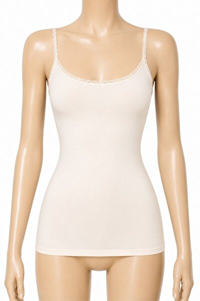 YILDIZ Lycra Lace Women's Undershirt Ecru 3-Pack