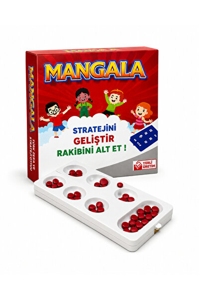 DoruCO Mangala Türk Zeka ve Strateji Oyunu – 2 Kişilik Ahşap Mangala Seti