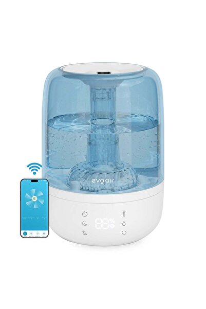 EvoAir Υγραντήρας LUNO BLUE, Έξυπνος, Wi-Fi, Δεξαμενή 2.5L, Ικανότητα υγραντή...