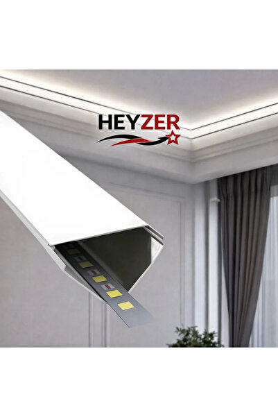 HEYZER Tavan Köşe LED Profili (3 Metre) – Alüminyum(LEDSİZ)