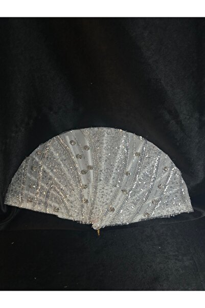 Bridal Luxe Stone-Embellished Bridal Fan White Fan Wedding Engagement Promise...