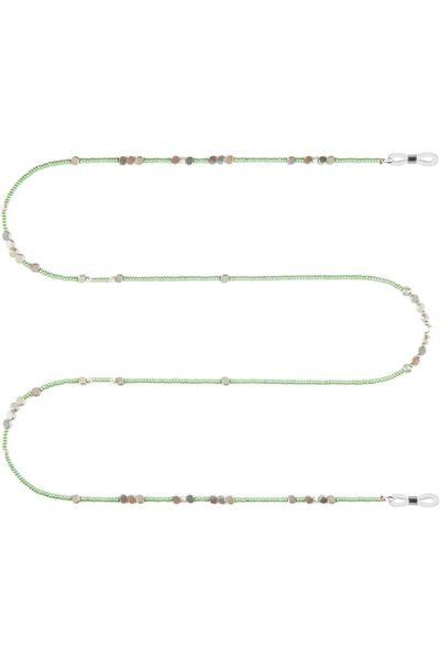 MINZA Mint Women's Eyewear Chain, 925 Sterling Silver, Beaded Eyewear Chain, ...