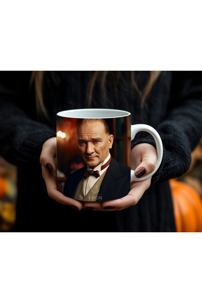 Evion Mustafa Kemal Atatürk Portrayed Special Collection Porcelain Mug