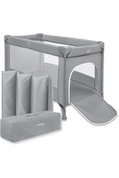 ACTEN Moby-System Baby Cot, Cot with Playpen Function with Wheels, Transport ...