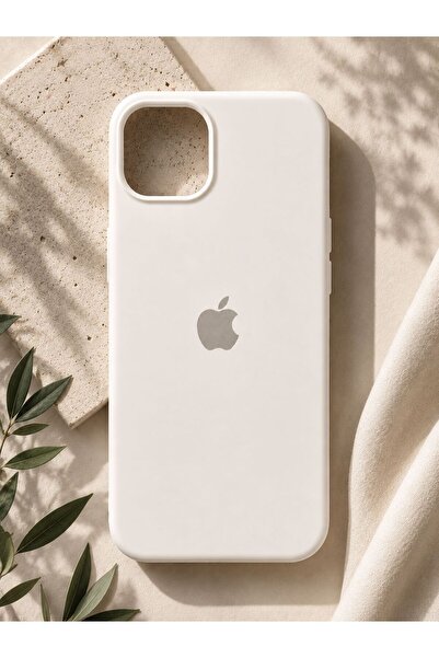 iPhone 13 / 14/ 15 Uyumlu Lansman Silikon Kılıf Beyaz Darbe Emici Koruyucu Kılıf