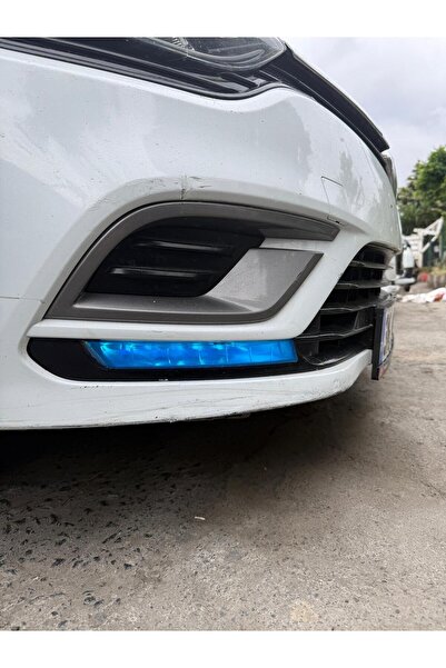 Ark Sticker Clio 4 Sis Farı Sticker Set 2014-2019 Uyumludur Mavi
