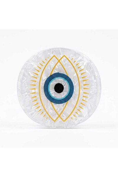 MITH SB TAKI White Pearlescent Eye Evil Eye Patterned 6 cm Bone Clasp Buckle ...